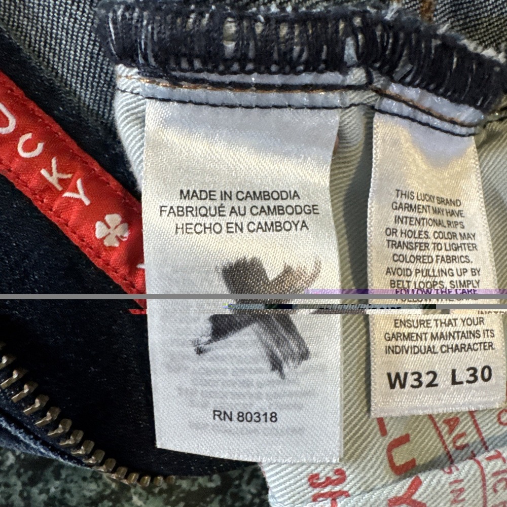 New Lucky Brand 363 Vintage Straight Jeans Mens 32x30 Blue Med Wash Denim Pants - Picture 8 of 16